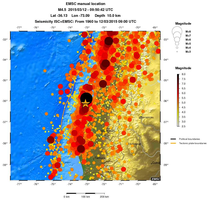 regional magnitude historical seismicity
