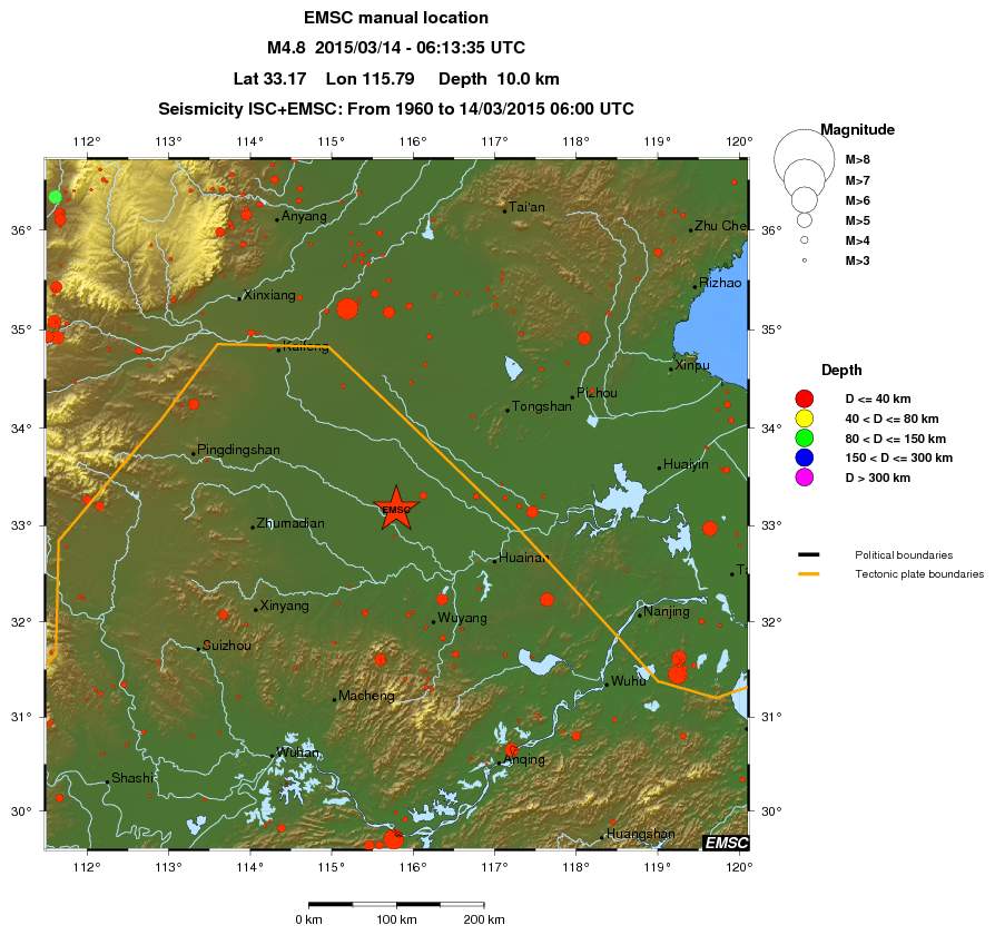 regional historical seismicity