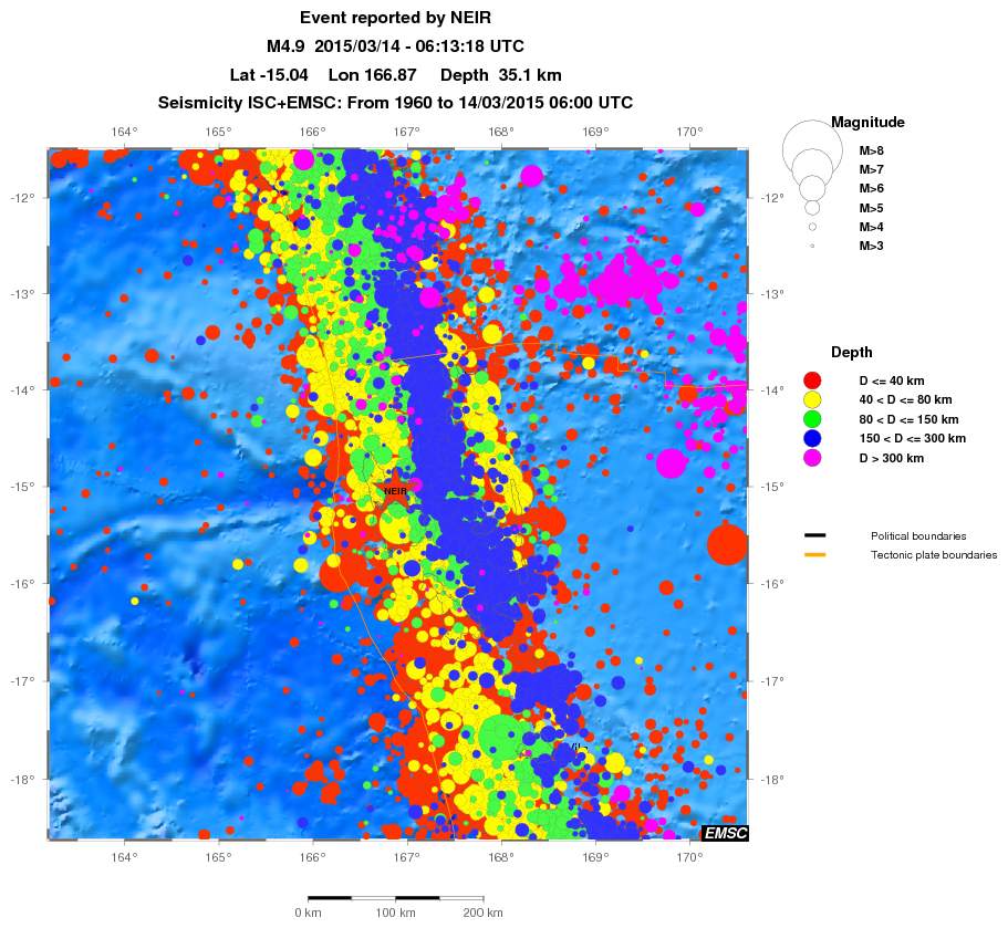 regional historical seismicity
