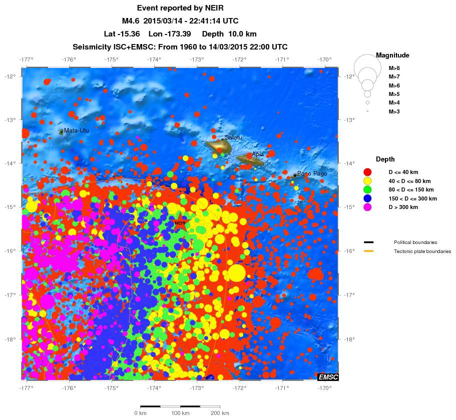 regional historical seismicity