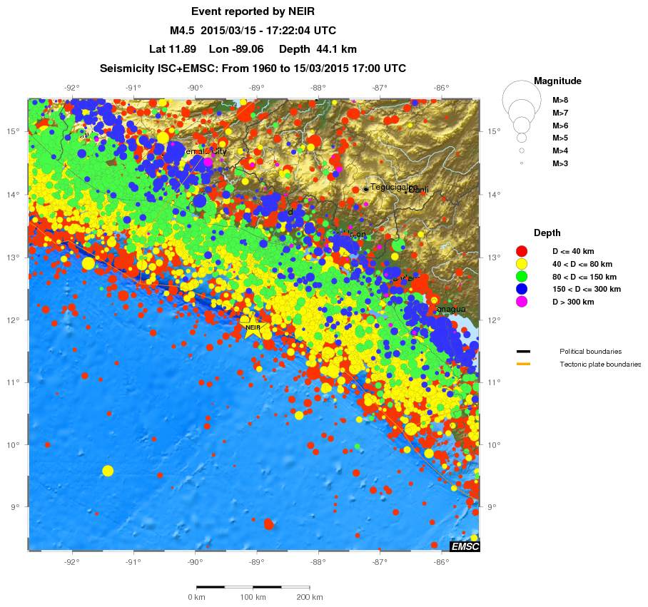 regional historical seismicity