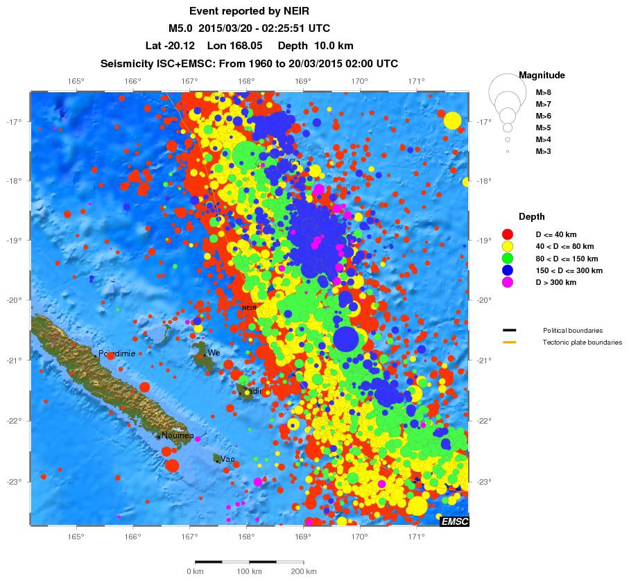 regional historical seismicity