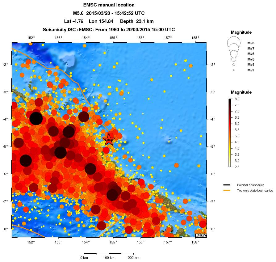regional magnitude historical seismicity