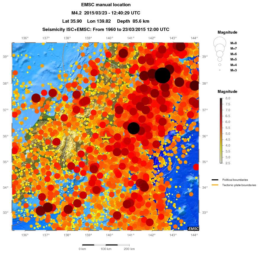 regional magnitude historical seismicity