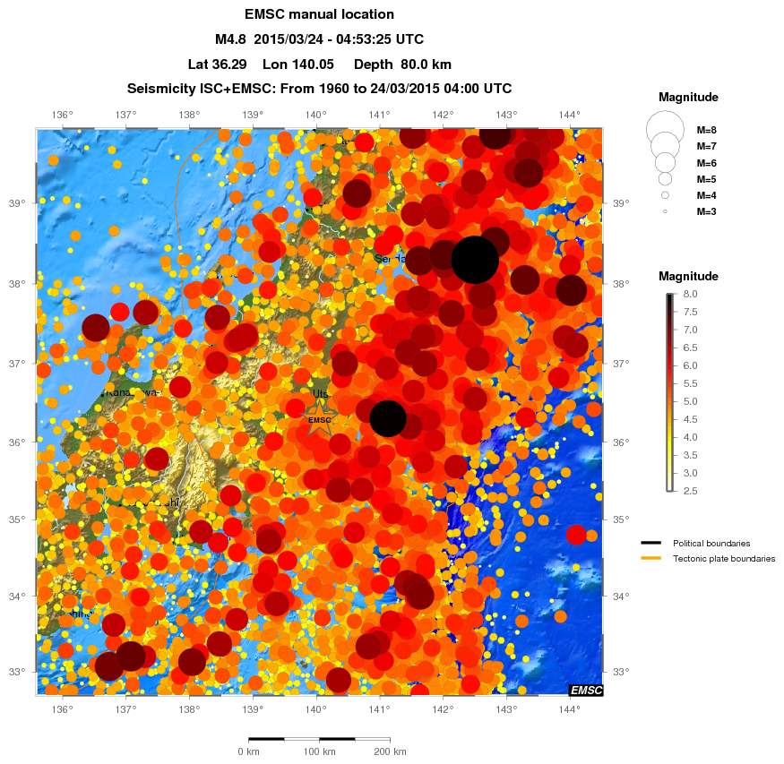 regional magnitude historical seismicity