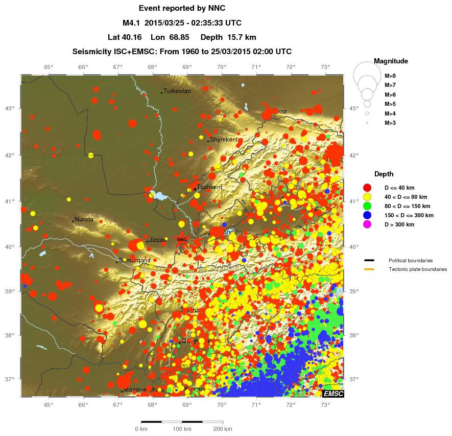 regional historical seismicity