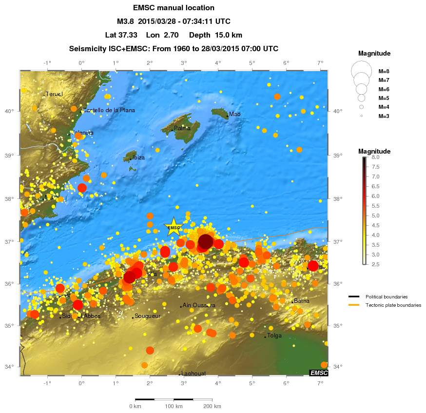 regional magnitude historical seismicity