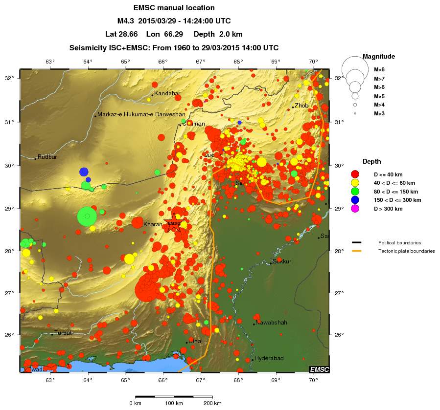 regional historical seismicity