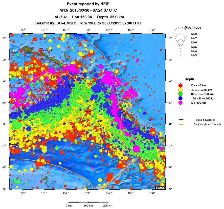 regional historical seismicity