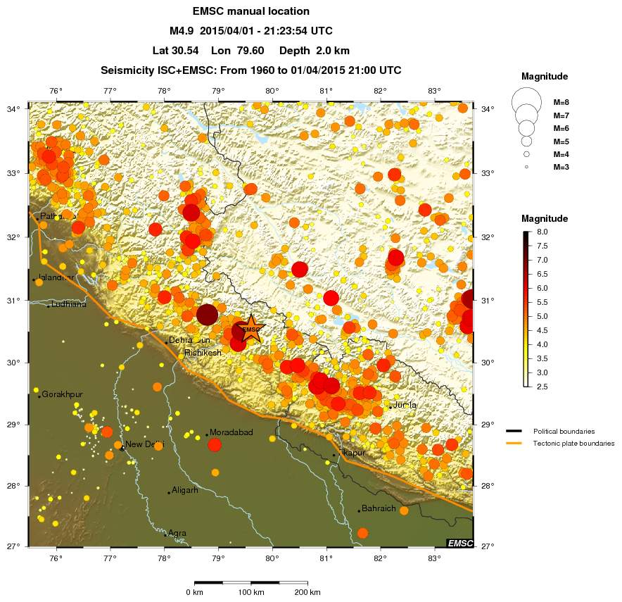 regional magnitude historical seismicity
