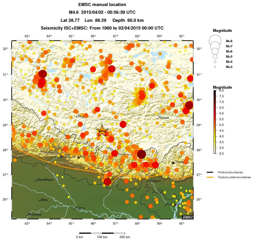 regional magnitude historical seismicity