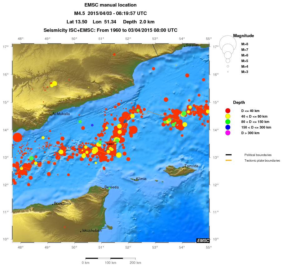 regional historical seismicity