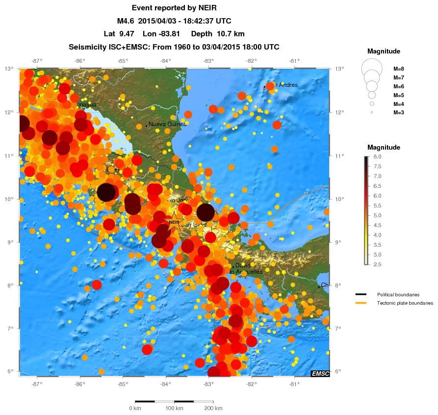 regional magnitude historical seismicity