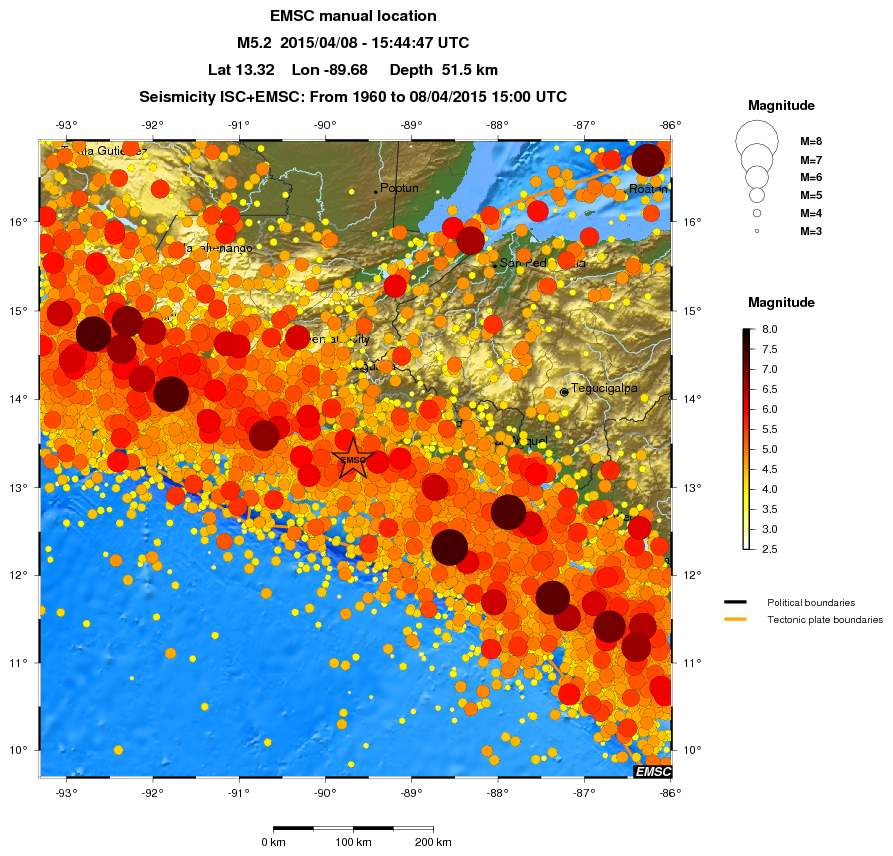 regional magnitude historical seismicity