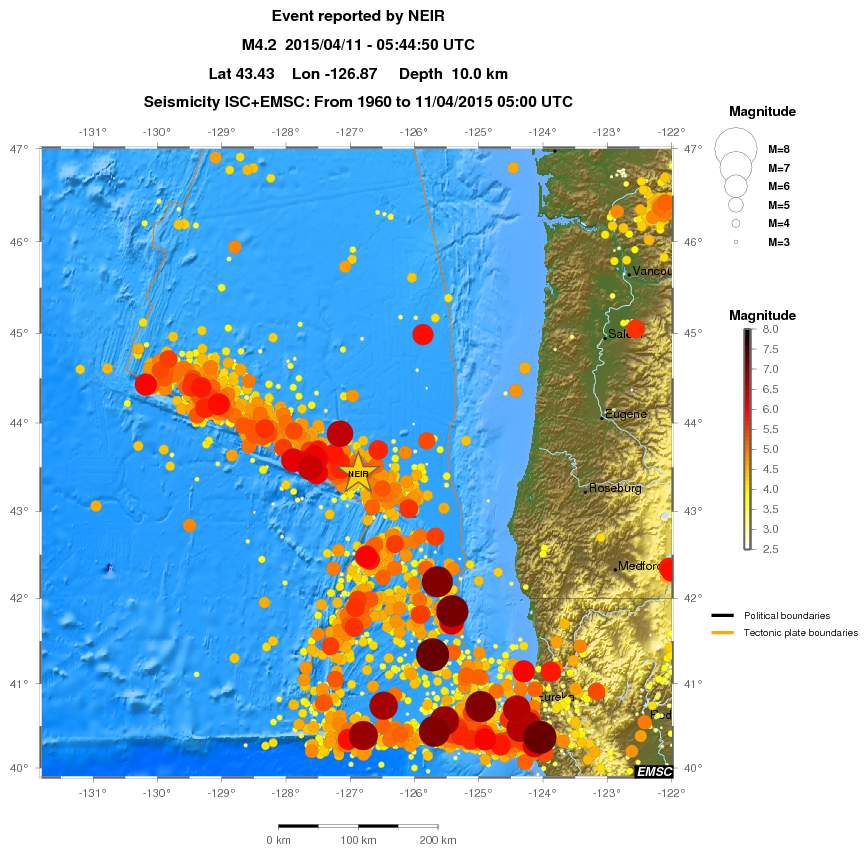 regional magnitude historical seismicity