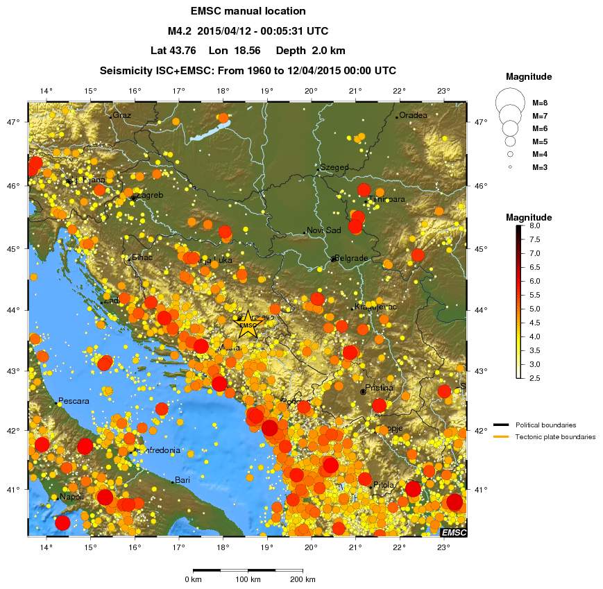 regional magnitude historical seismicity