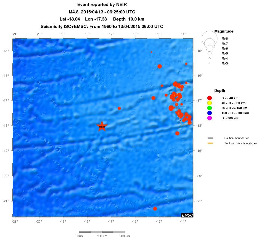 regional historical seismicity