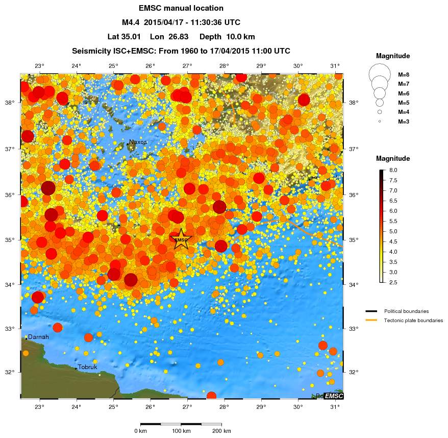 regional magnitude historical seismicity