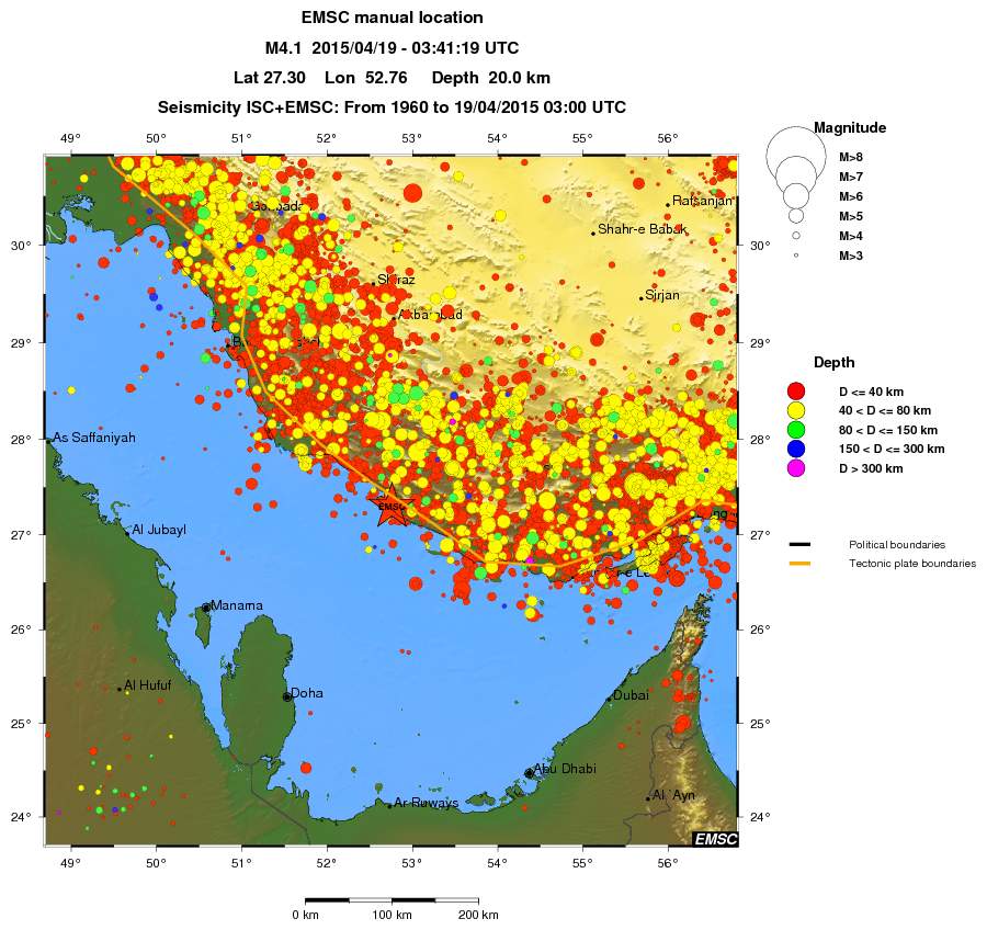 regional historical seismicity