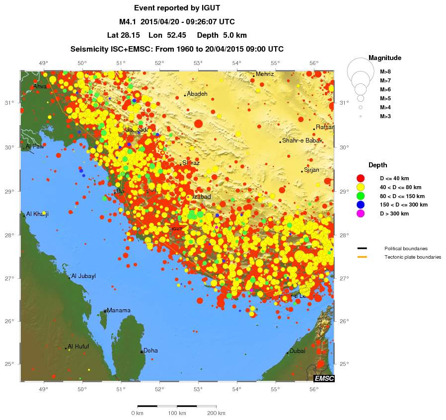 regional historical seismicity