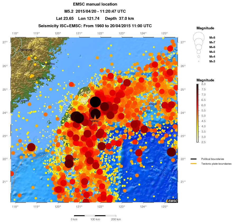 regional magnitude historical seismicity