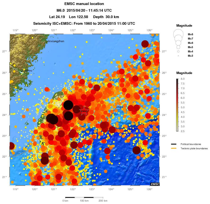 regional magnitude historical seismicity