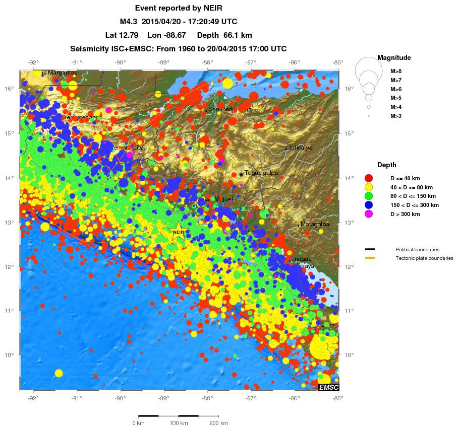 regional historical seismicity