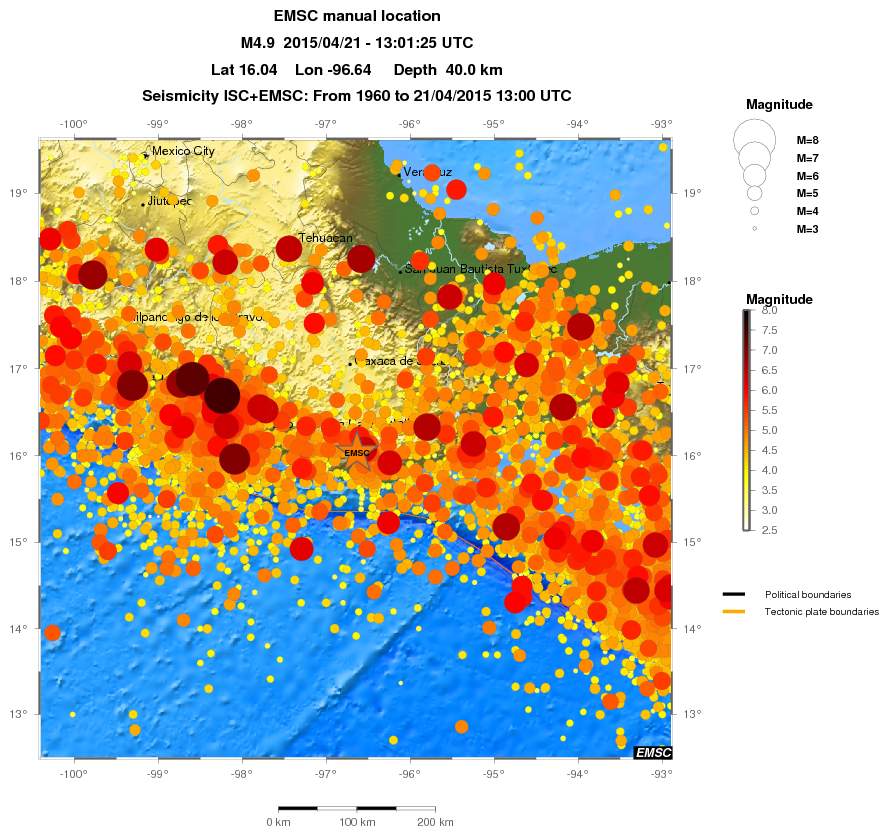 regional magnitude historical seismicity