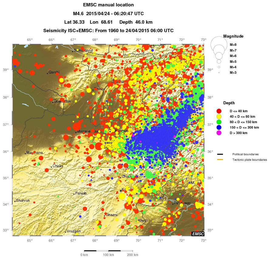regional historical seismicity