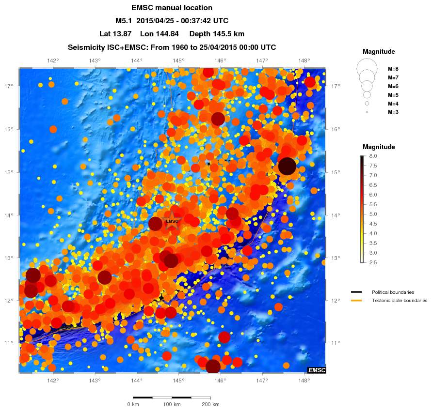 regional magnitude historical seismicity