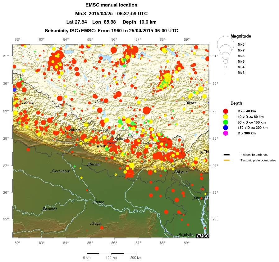 regional historical seismicity