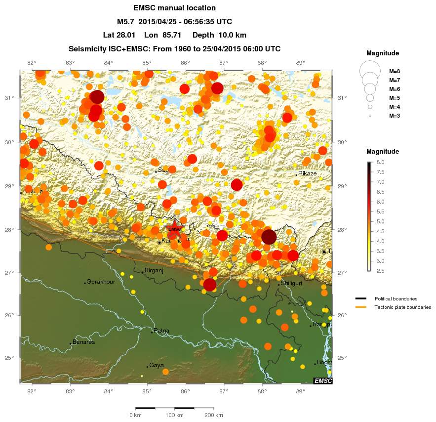 regional magnitude historical seismicity