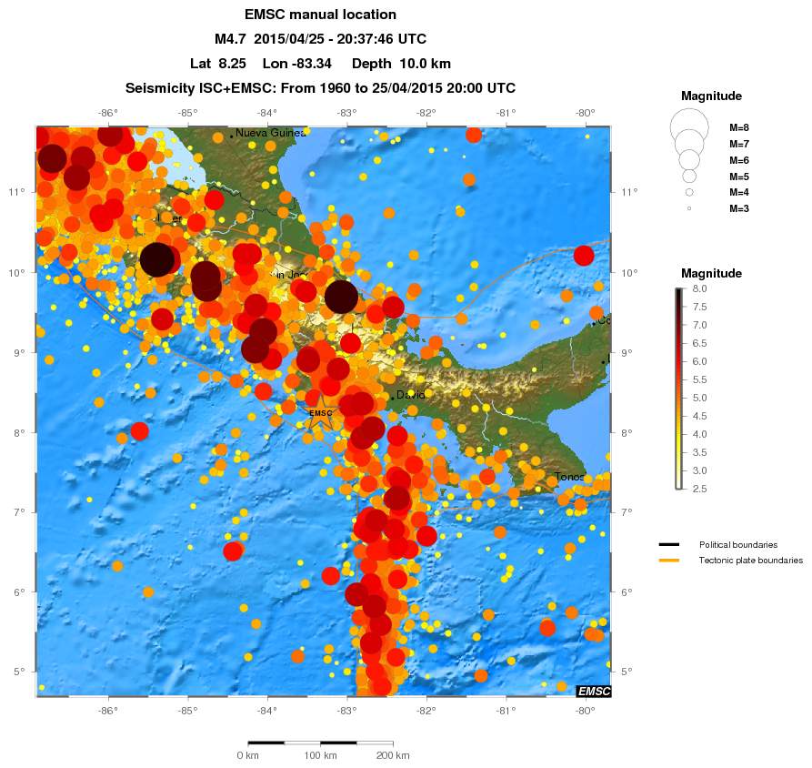 regional magnitude historical seismicity