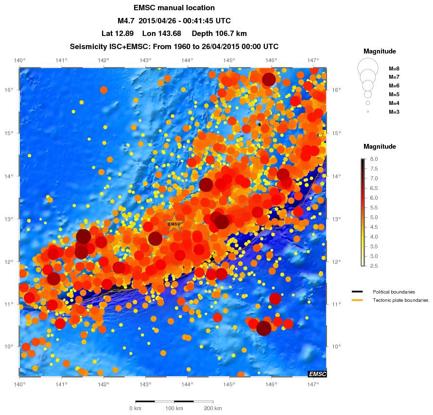 regional magnitude historical seismicity