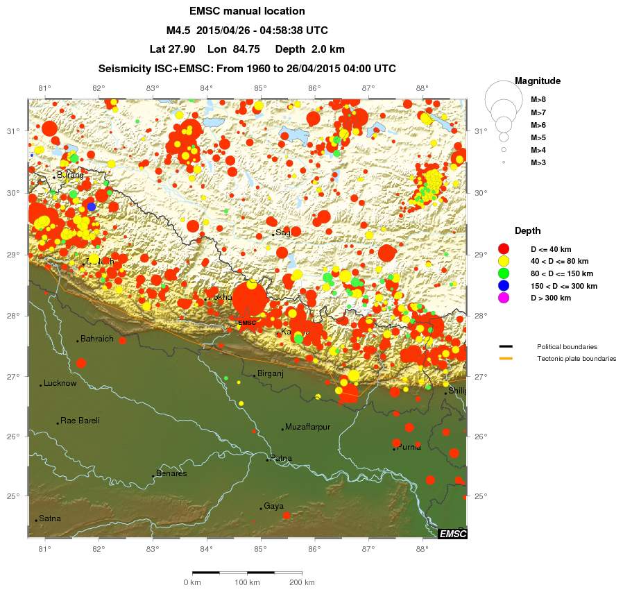 regional historical seismicity