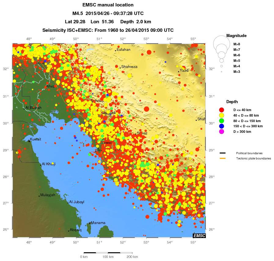 regional historical seismicity