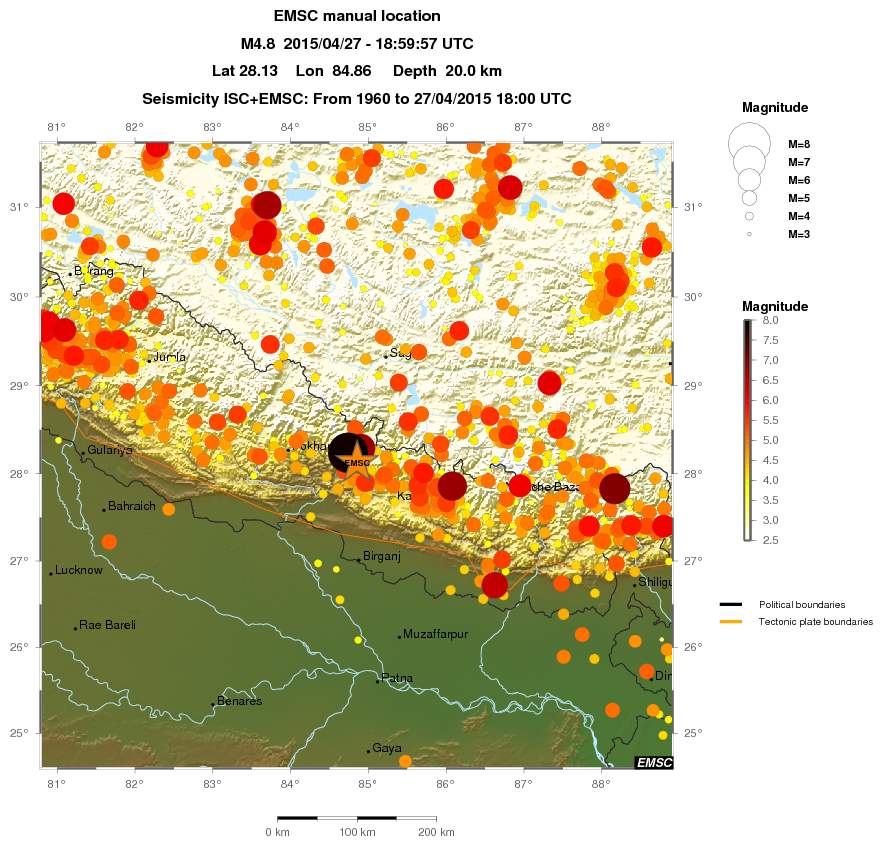 regional magnitude historical seismicity