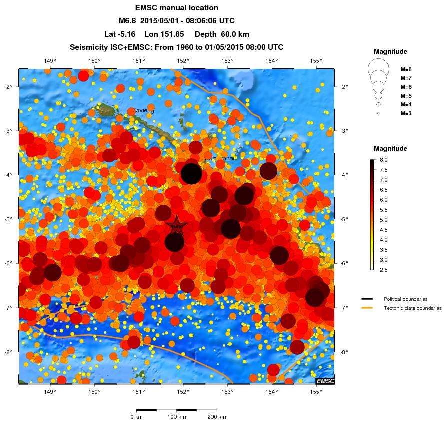 regional magnitude historical seismicity