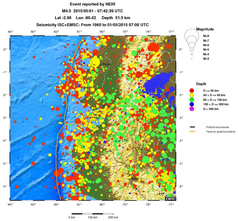 regional historical seismicity