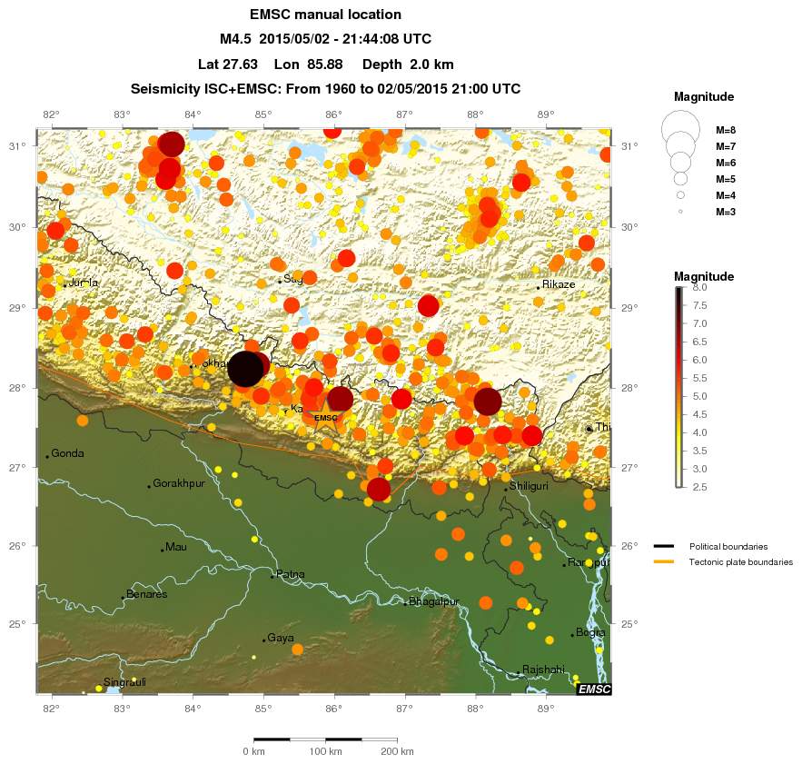 regional magnitude historical seismicity