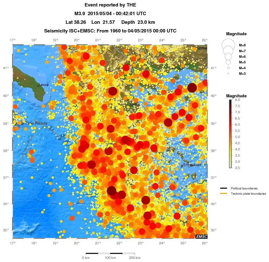 regional magnitude historical seismicity