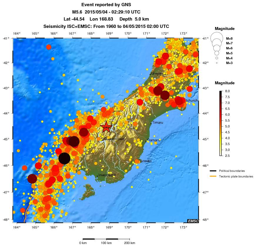regional magnitude historical seismicity