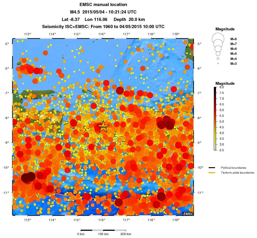 regional magnitude historical seismicity