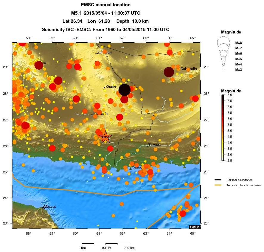 regional magnitude historical seismicity