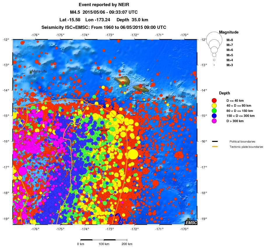 regional historical seismicity