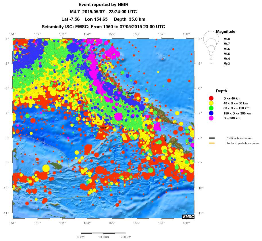 regional historical seismicity