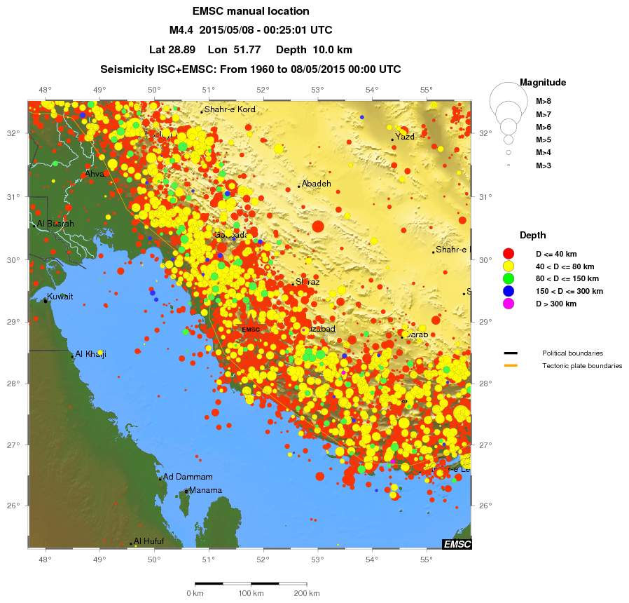 regional historical seismicity