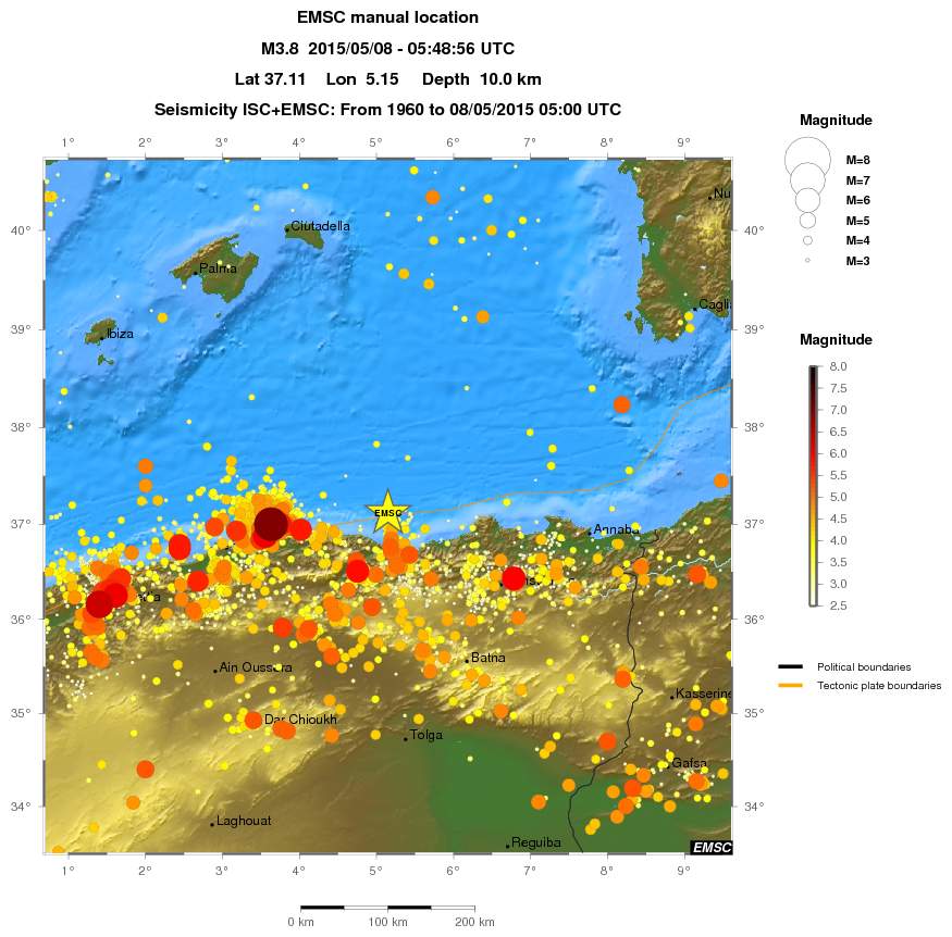 regional magnitude historical seismicity