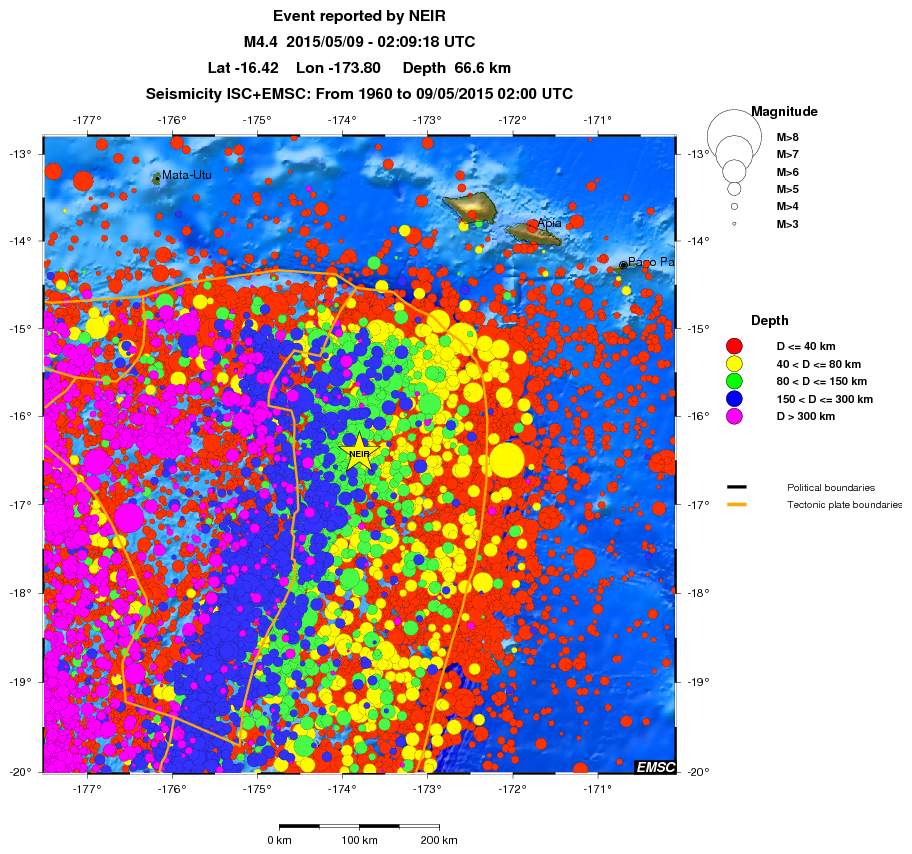 regional historical seismicity