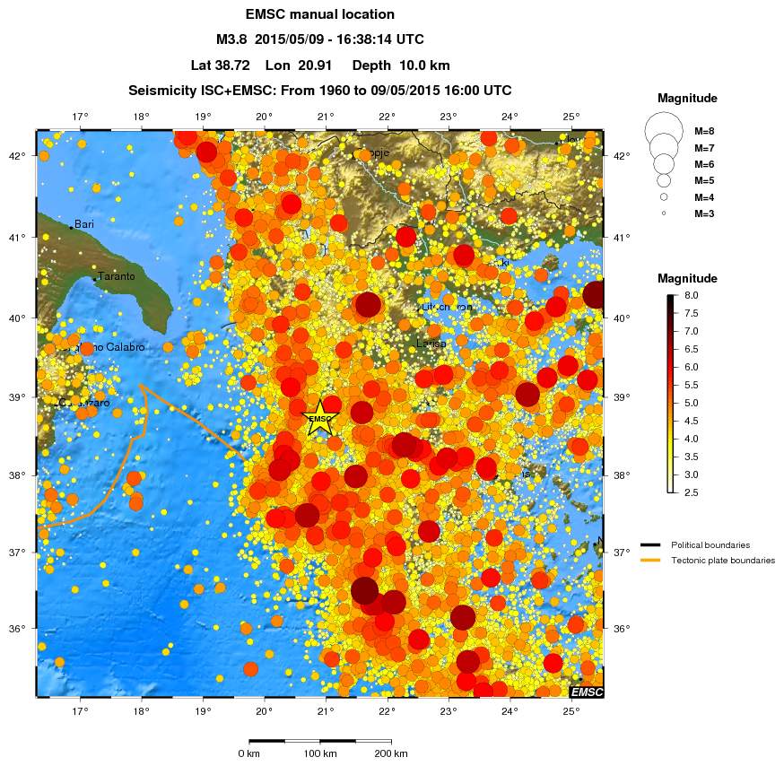 regional magnitude historical seismicity